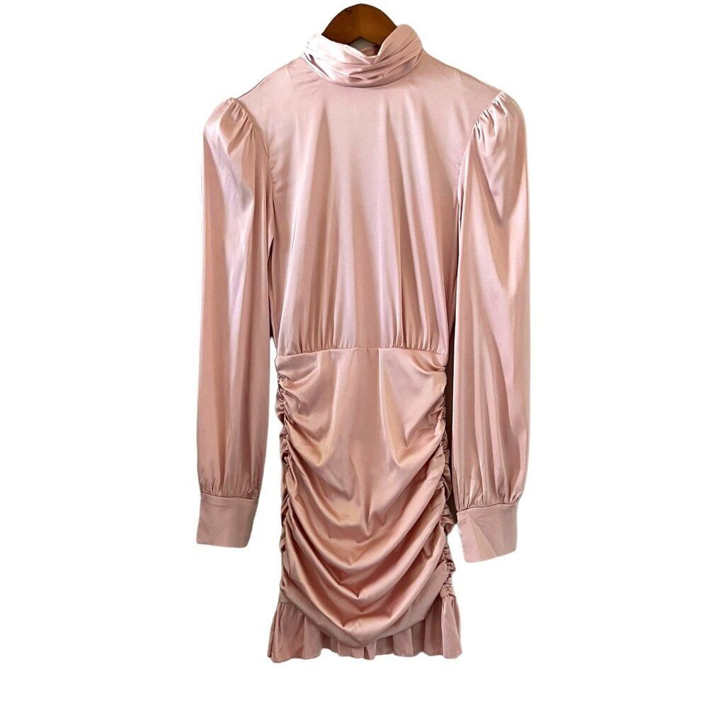 Rare London NEW Ruched Dress In Blush Pink Size XXS/0